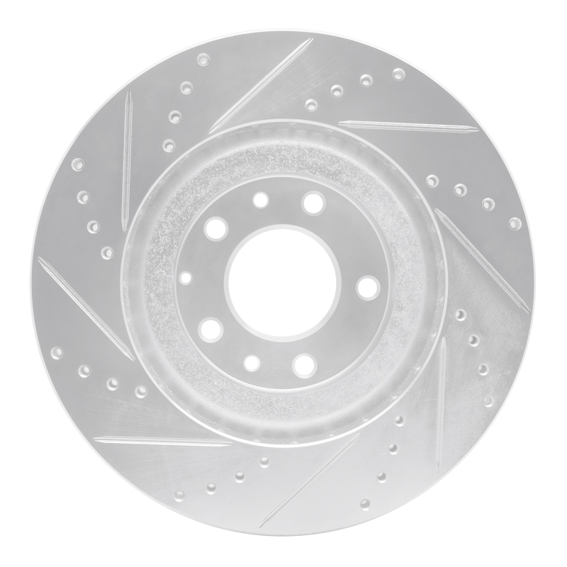 Picture of RNC Brake Rotor - Drill & Slot - R1 04-11 Mazda RX-8 Front Right Drilled & Slotted Silver Brake Rotor rnc631-80043R