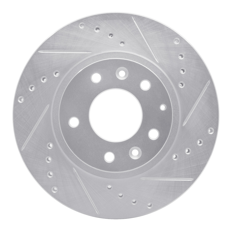 Picture of RNC Brake Rotor - Drill & Slot - R1 06-15 Mazda MX-5 Miata Front Right Drilled & Slotted Silver Brake Rotor rnc631-80047R