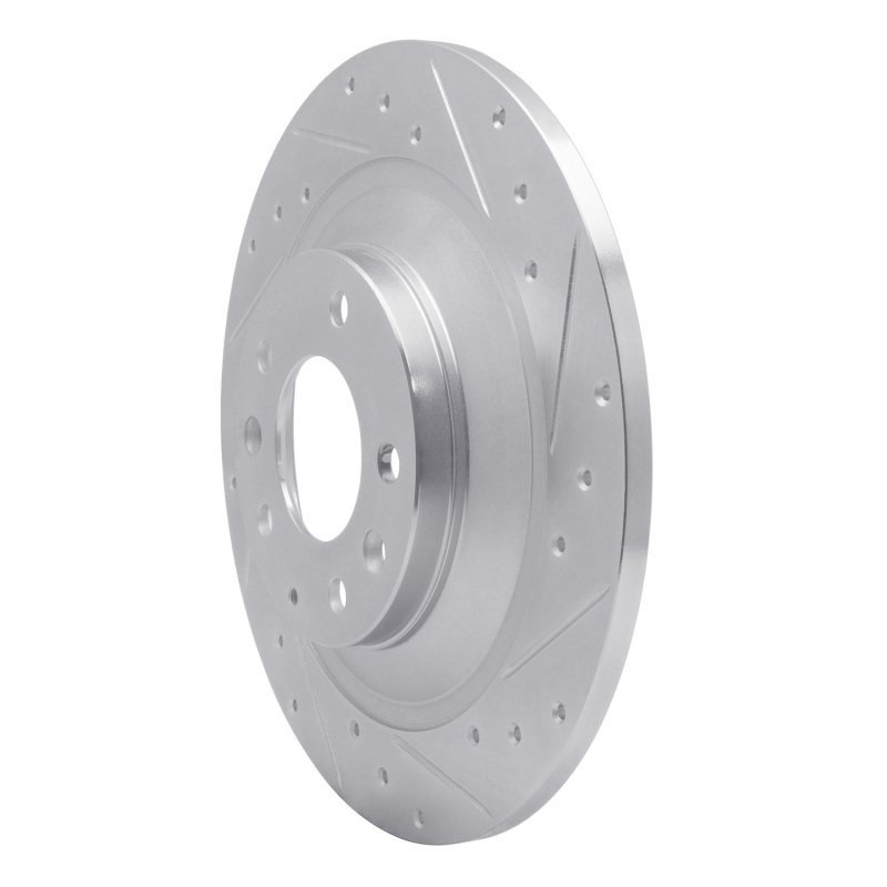 Picture of RNC Brake Rotor - Drill & Slot - R1 06-07 Mazda 6 Rear Right Drilled & Slotted Silver Brake Rotor rnc631-80046R