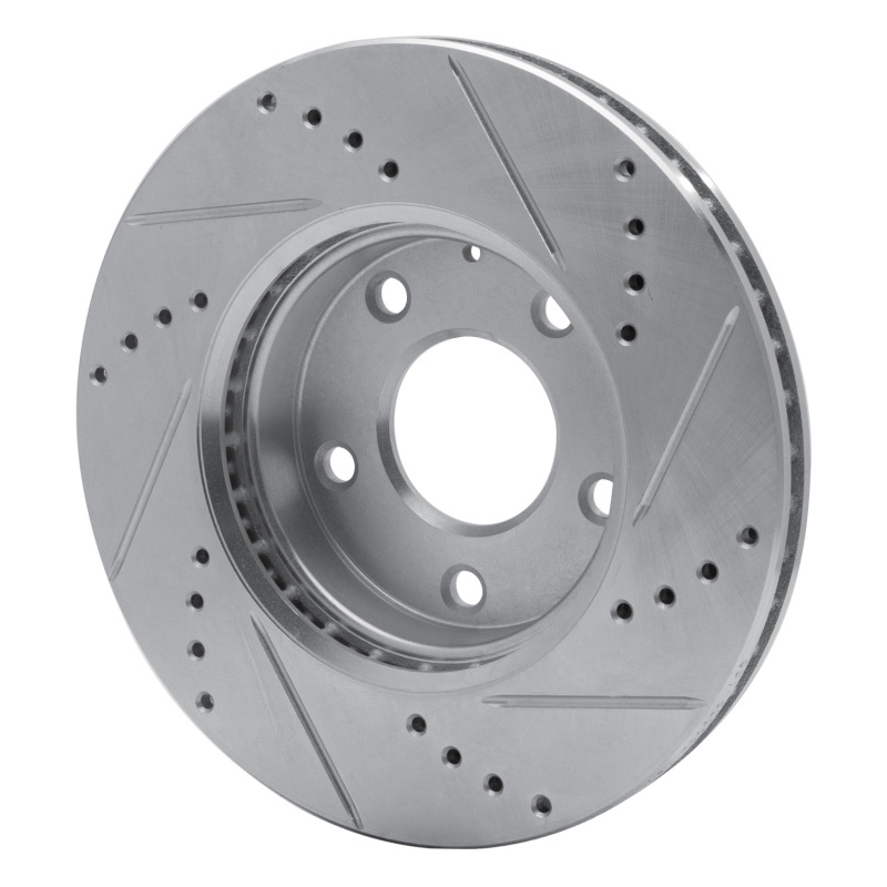 Picture of RNC Brake Rotor - Drill & Slot - R1 14-24 Mazda CX-3 Front Left Drilled & Slotted Silver Brake Rotor rnc631-80053L