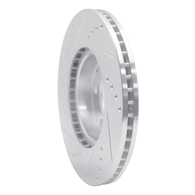 Picture of RNC Brake Rotor - Drill & Slot - R1 14-24 Mazda 3 Front Right Drilled & Slotted Silver Brake Rotor rnc631-80052R