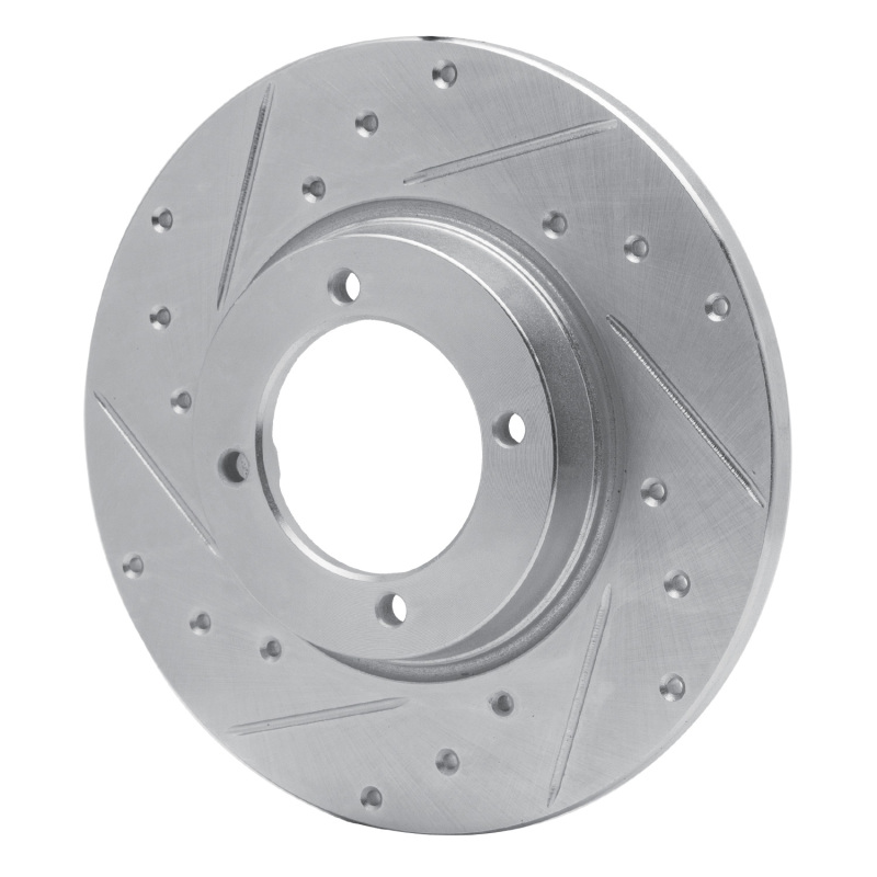 Picture of RNC Brake Rotor - Drill & Slot - R1 74-84 Ford COURIER (USA/Canada) Front Left Drilled & Slotted Silver Brake Rotor rnc631-80054L