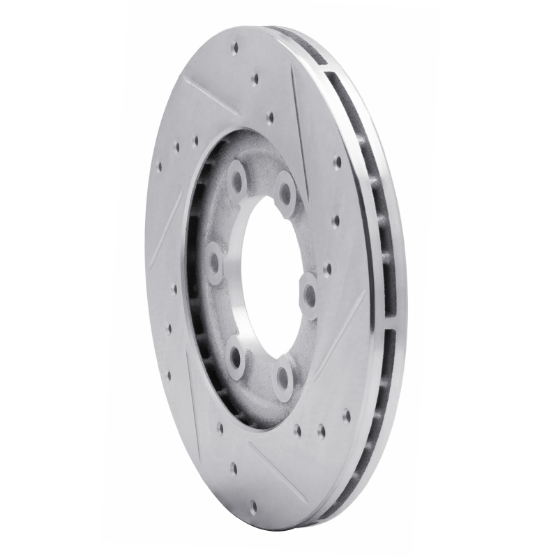 Picture of RNC Brake Rotor - Drill & Slot - R1 86-93 Mazda B2200 Front Left Drilled & Slotted Silver Brake Rotor rnc631-80056L