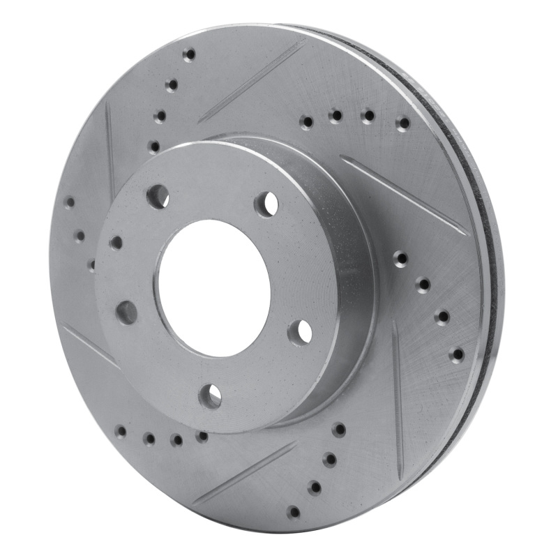 Picture of RNC Brake Rotor - Drill & Slot - R1 92-95 Mazda MPV Front Left Drilled & Slotted Silver Brake Rotor rnc631-80060L