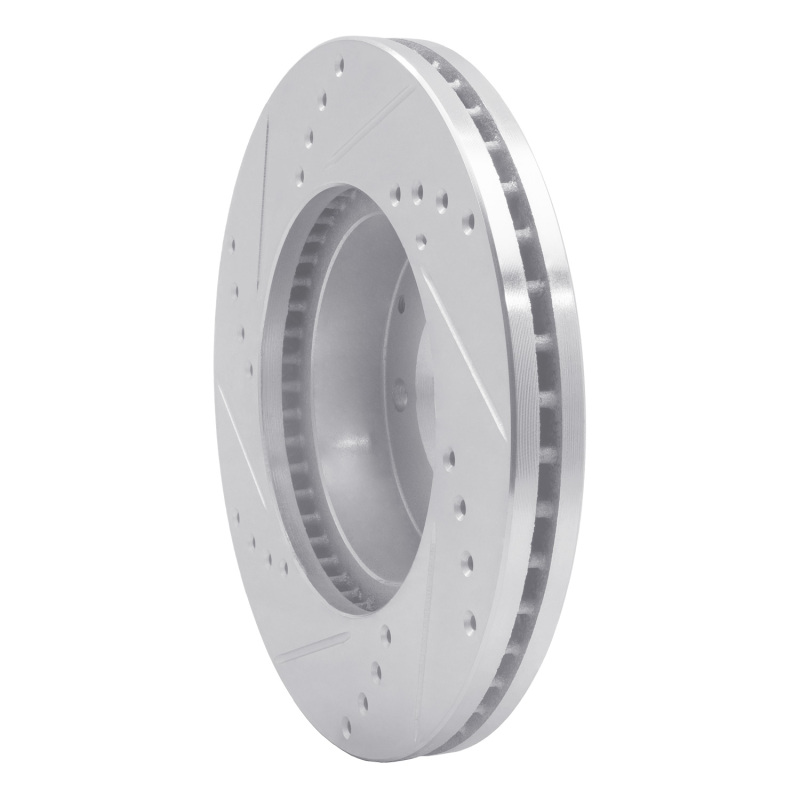 Picture of RNC Brake Rotor - Drill & Slot - R1 92-95 Mazda MPV Front Right Drilled & Slotted Silver Brake Rotor rnc631-80060R
