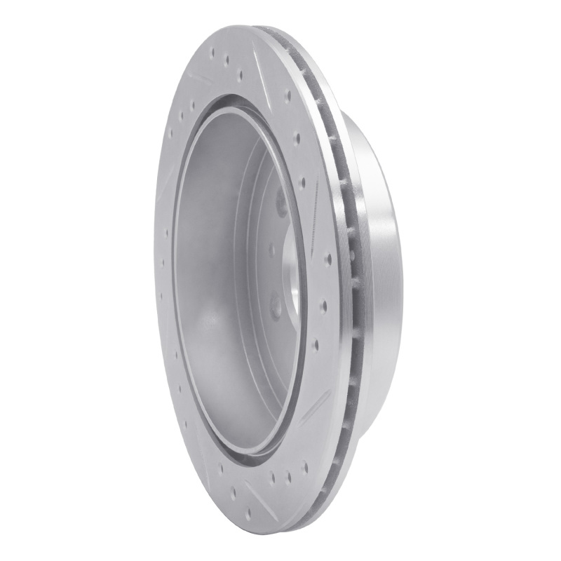 Picture of RNC Brake Rotor - Drill & Slot - R1 92-06 Mazda 929 Rear Left Drilled & Slotted Silver Brake Rotor rnc631-80061L
