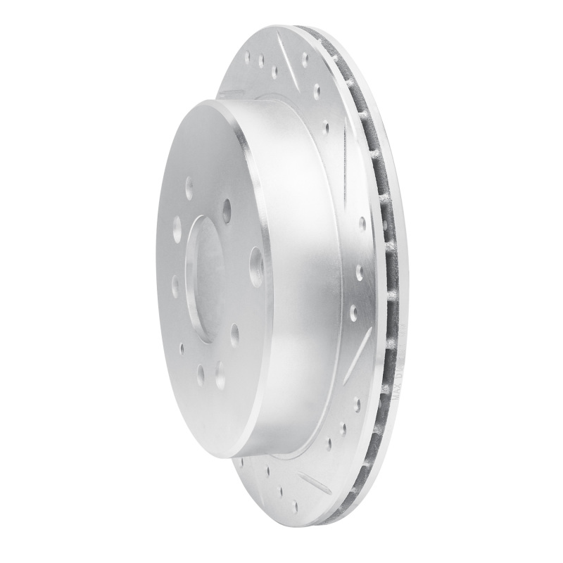 Picture of RNC Brake Rotor - Drill & Slot - R1 92-06 Mazda MPV Rear Right Drilled & Slotted Silver Brake Rotor rnc631-80061R