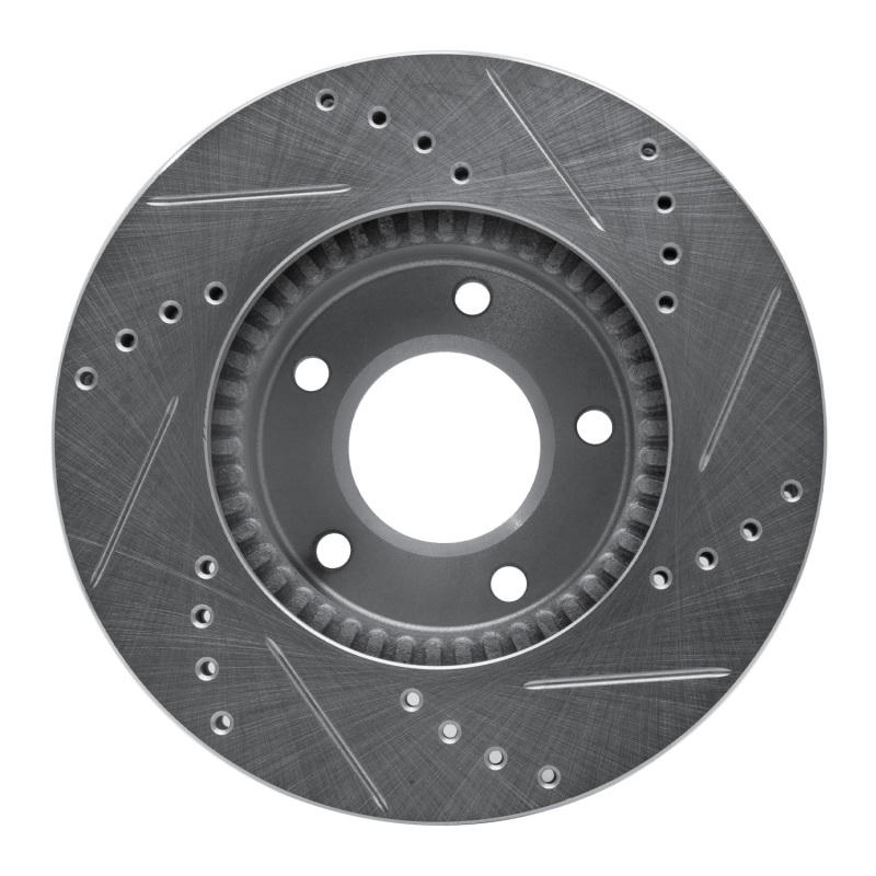 Picture of RNC Brake Rotor - Drill & Slot - R1 96-98 Mazda MPV Front Left Drilled & Slotted Silver Brake Rotor rnc631-80063L