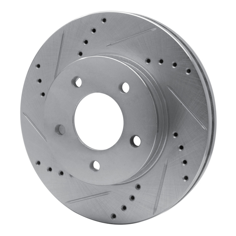 Picture of RNC Brake Rotor - Drill & Slot - R1 96-98 Mazda MPV Front Left Drilled & Slotted Silver Brake Rotor rnc631-80063L