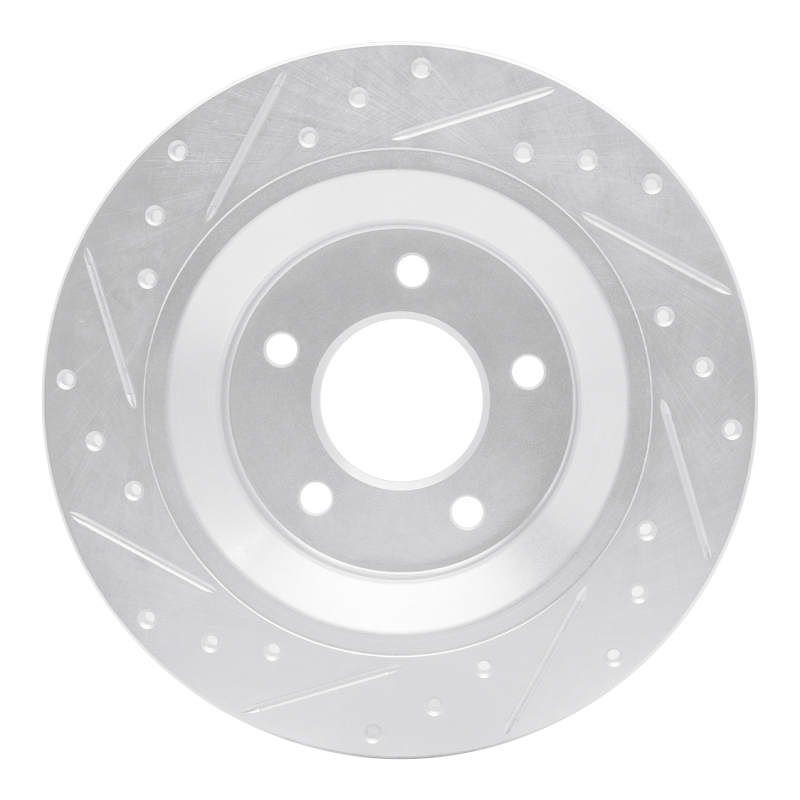 Picture of RNC Brake Rotor - Drill & Slot - R1 06-15 Mazda 5 Rear Right Drilled & Slotted Silver Brake Rotor rnc631-80064R