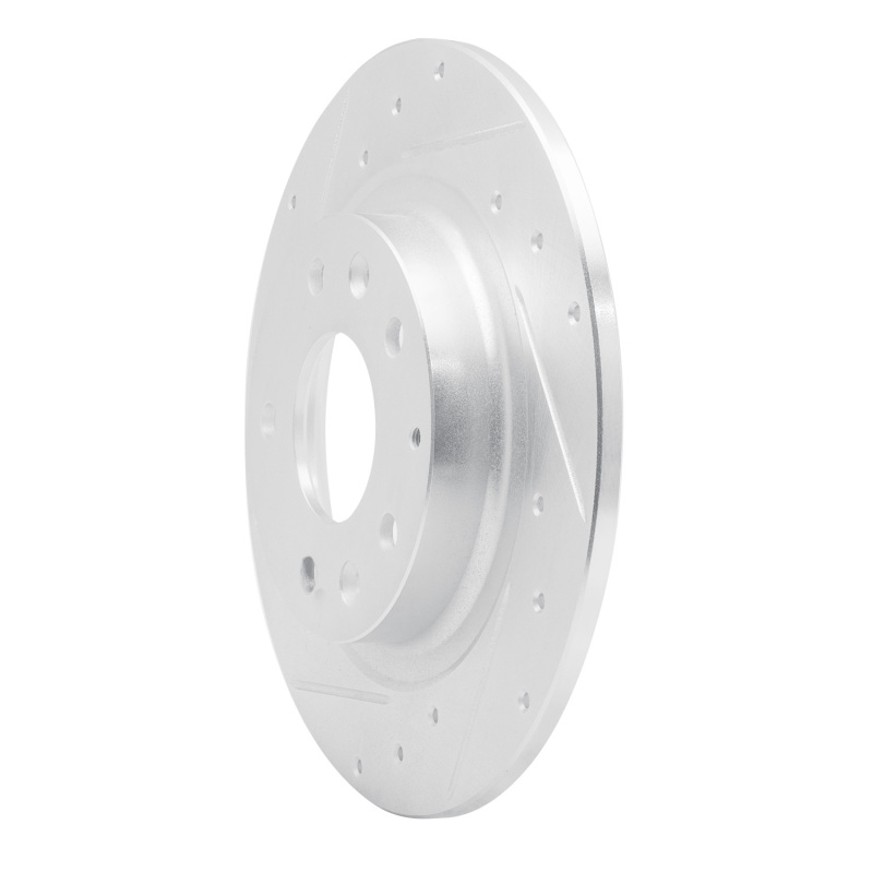 Picture of RNC Brake Rotor - Drill & Slot - R1 16-18 Mazda CX-3 Rear Left Drilled & Slotted Silver Brake Rotor rnc631-80075L