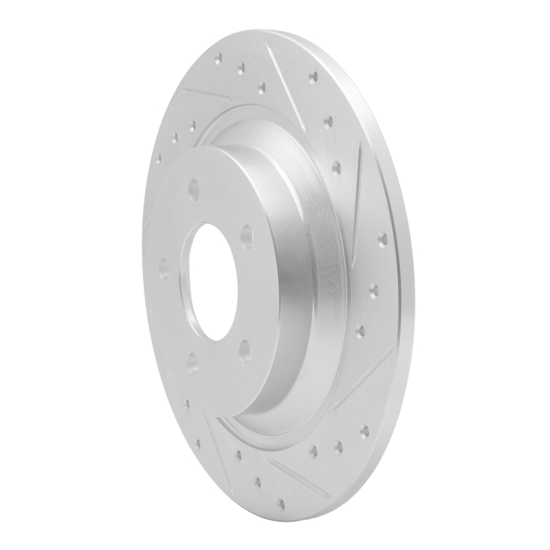 Picture of RNC Brake Rotor - Drill & Slot - R1 06-15 Mazda 5 Rear Right Drilled & Slotted Silver Brake Rotor rnc631-80064R