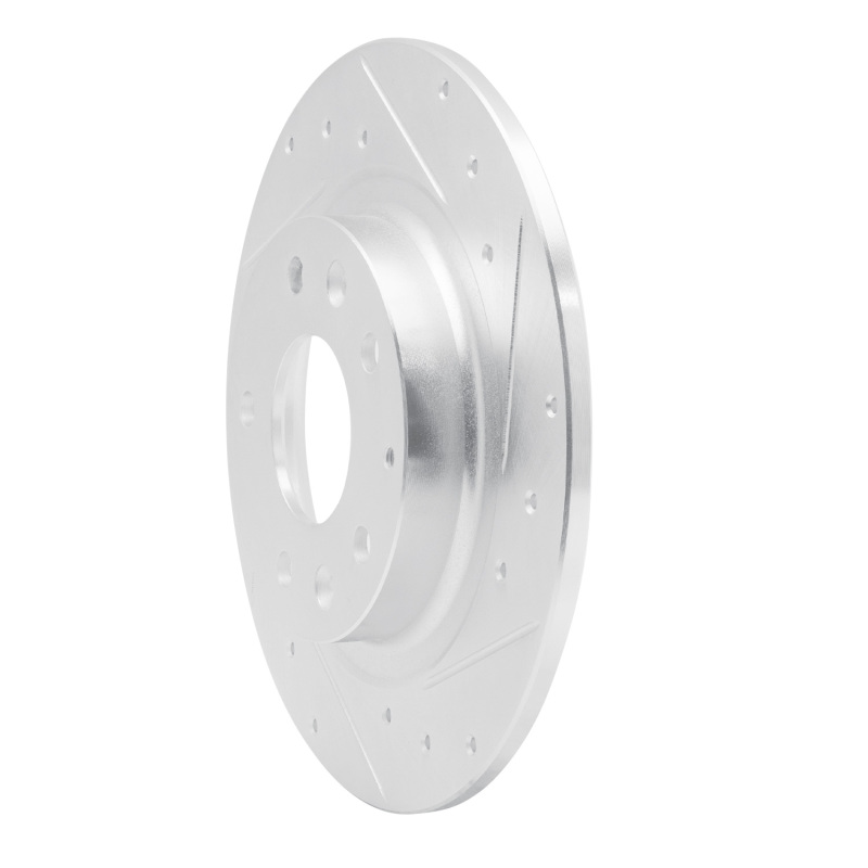 Picture of RNC Brake Rotor - Drill & Slot - R1 16-18 Mazda CX-3 Rear Right Drilled & Slotted Silver Brake Rotor rnc631-80075R