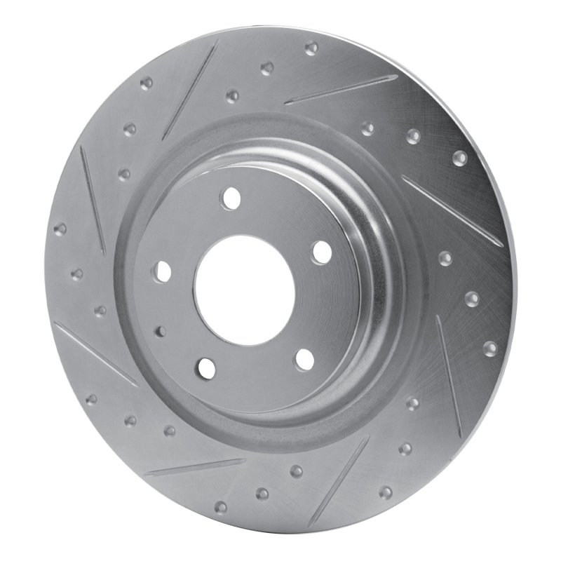 Picture of RNC Brake Rotor - Drill & Slot - R1 16-23 Mazda CX-9 Rear Left Drilled & Slotted Silver Brake Rotor rnc631-80077L