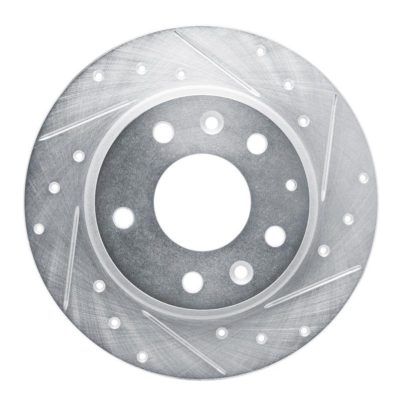 Picture of RNC Brake Rotor - Drill & Slot - R1 14-25 Mazda 3 Rear Right Drilled & Slotted Silver Brake Rotor rnc631-80079R
