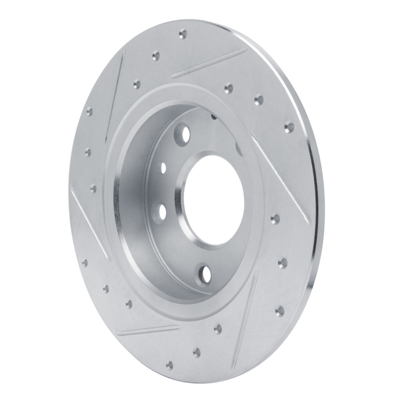 Picture of RNC Brake Rotor - Drill & Slot - R1 14-25 Mazda 3 Rear Right Drilled & Slotted Silver Brake Rotor rnc631-80079R