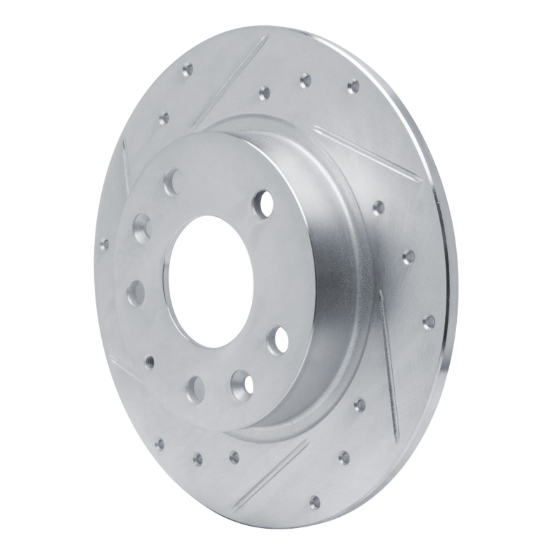 Picture of RNC Brake Rotor - Drill & Slot - R1 14-25 Mazda 3 Rear Left Drilled & Slotted Silver Brake Rotor rnc631-80079L