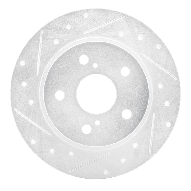Picture of RNC Brake Rotor - Drill & Slot - R1 11-16 Scion TC Rear Left Drilled & Slotted Silver Brake Rotor rnc631-91000L