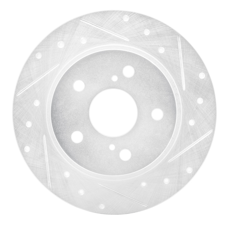 Picture of RNC Brake Rotor - Drill & Slot - R1 11-16 Scion TC Rear Right Drilled & Slotted Silver Brake Rotor rnc631-91000R