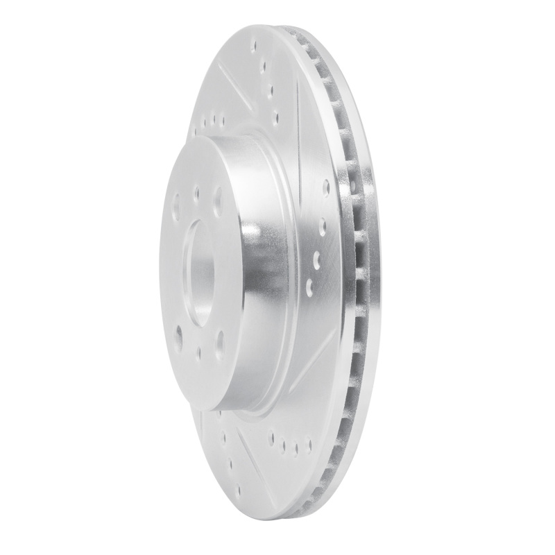 Picture of RNC Brake Rotor - Drill & Slot - R1 12-15 Scion IQ Front Right Drilled & Slotted Silver Brake Rotor rnc631-91001R