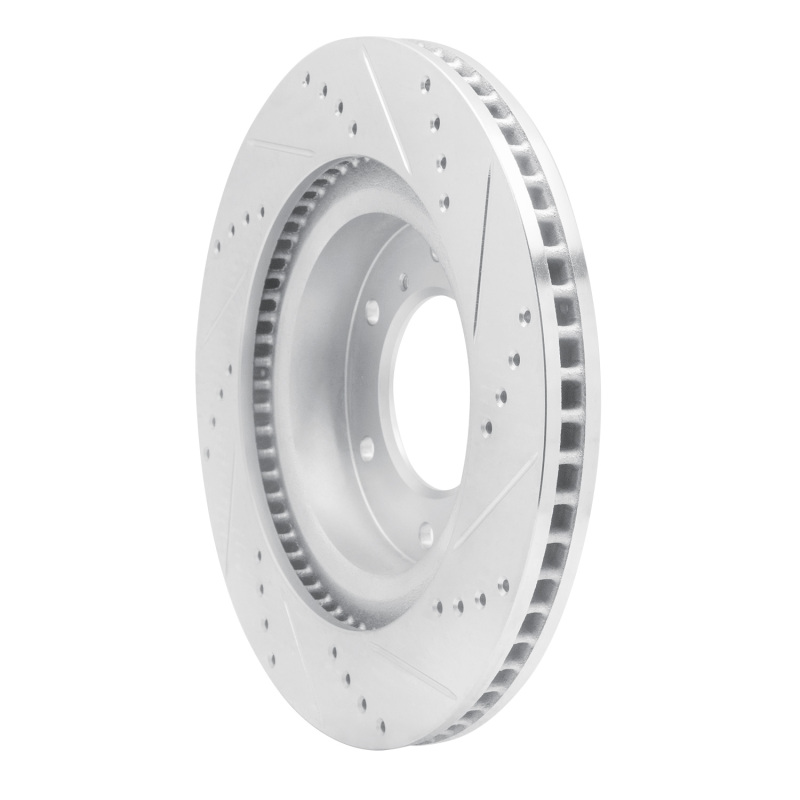 Picture of RNC Brake Rotor - Drill & Slot - R1 08-17 Mitsubishi Montero Limited (Mexico) Front Left Drilled & Slotted Silver Brake Rotor rnc631-92007L
