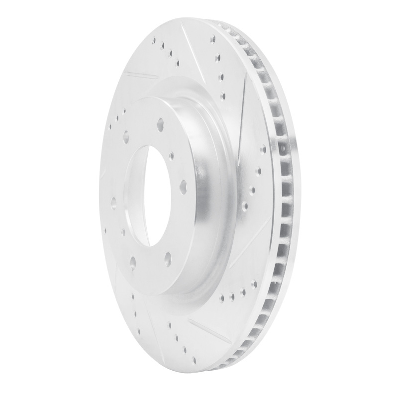 Picture of RNC Brake Rotor - Drill & Slot - R1 08-17 Mitsubishi Montero Limited (Mexico) Front Right Drilled & Slotted Silver Brake Rotor rnc631-92007R