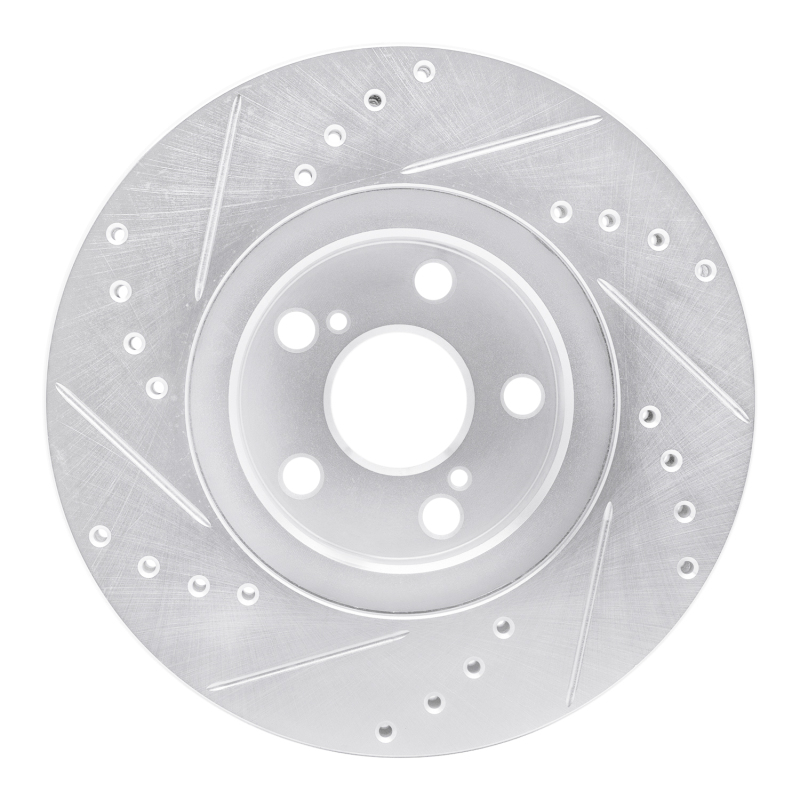 Picture of RNC Brake Rotor - Drill & Slot - R1 09-15 Toyota Corolla (Mexico) Front Right Drilled & Slotted Silver Brake Rotor rnc631-92009R
