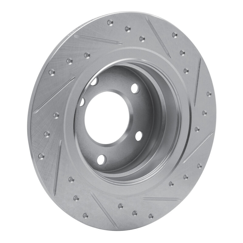 Picture of RNC Brake Rotor - Drill & Slot - R1 05-12 BMW 120i (Mexico) Rear Left Drilled & Slotted Silver Brake Rotor rnc631-92034L