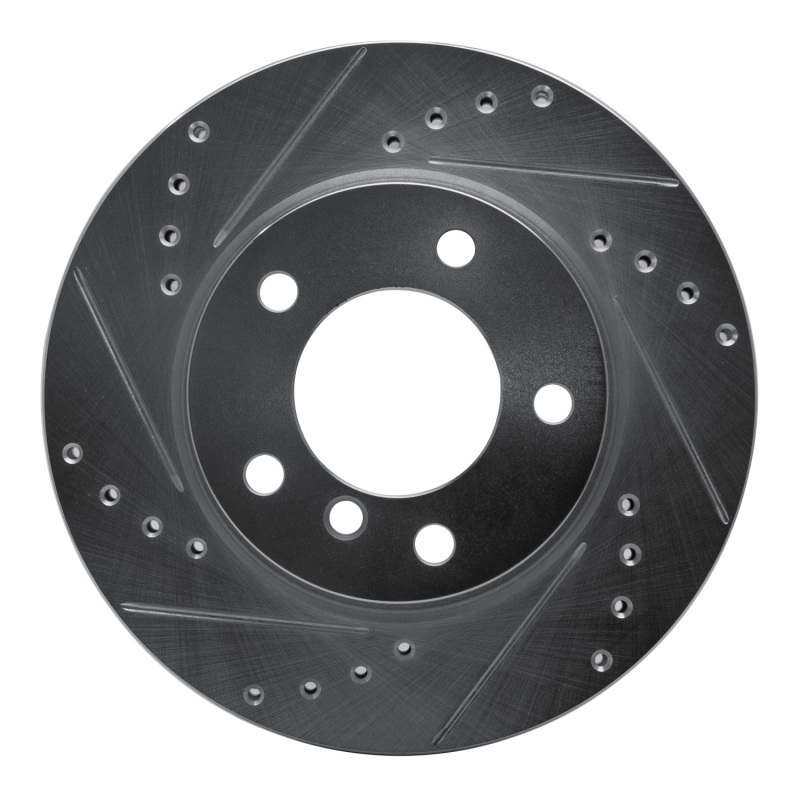Picture of RNC Brake Rotor - Drill & Slot - R1 05-07 BMW 120i (Mexico) Front Left Drilled & Slotted Silver Brake Rotor rnc631-92046L
