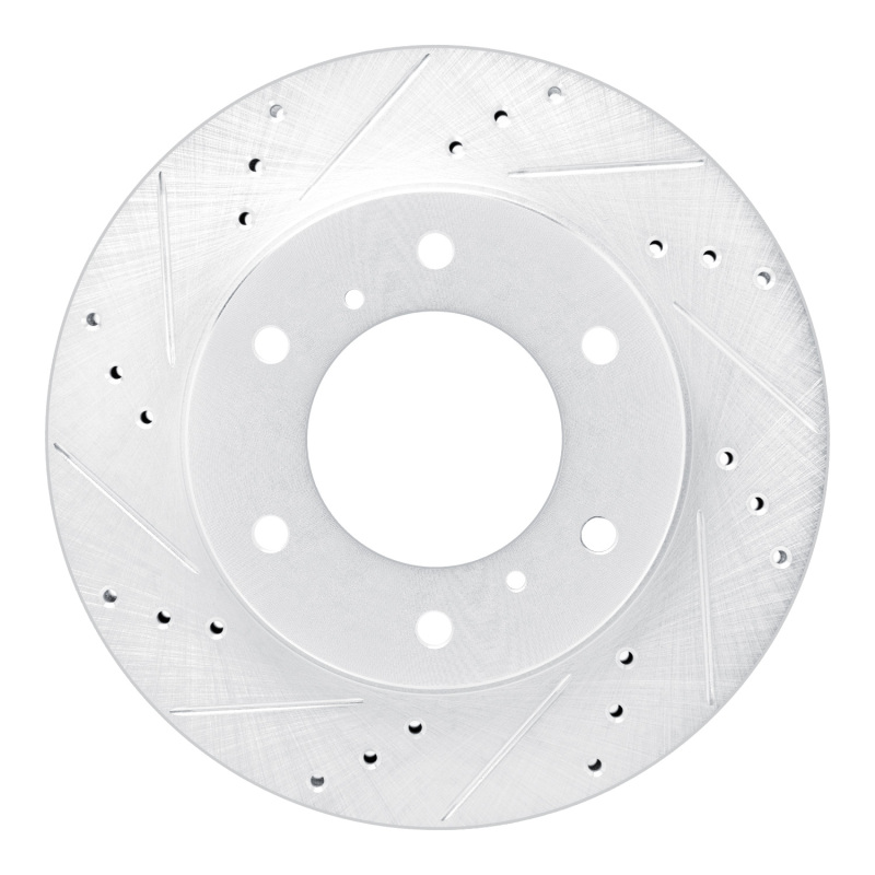 Picture of RNC Brake Rotor - Drill & Slot - R1 07-17 Mitsubishi L200 (Mexico) Front Left Drilled & Slotted Silver Brake Rotor rnc631-92047L