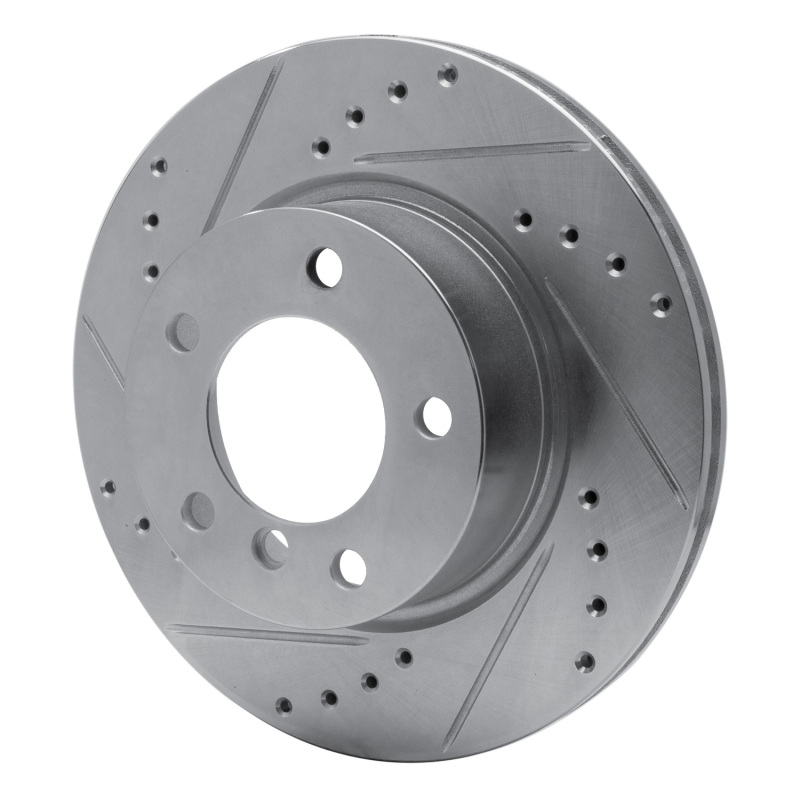 Picture of RNC Brake Rotor - Drill & Slot - R1 05-07 BMW 120i (Mexico) Front Left Drilled & Slotted Silver Brake Rotor rnc631-92046L