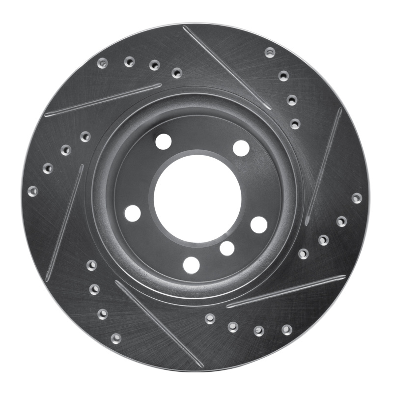 Picture of RNC Brake Rotor - Drill & Slot - R1 05-07 BMW 120i (Mexico) Front Left Drilled & Slotted Silver Brake Rotor rnc631-92046L