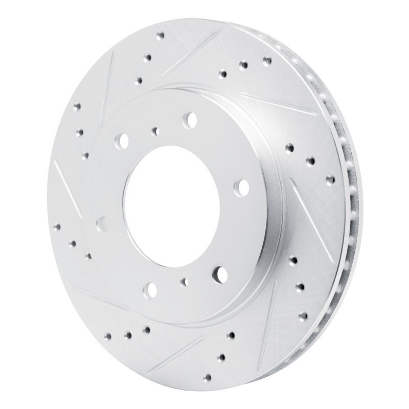Picture of RNC Brake Rotor - Drill & Slot - R1 07-17 Mitsubishi L200 (Mexico) Front Left Drilled & Slotted Silver Brake Rotor rnc631-92047L