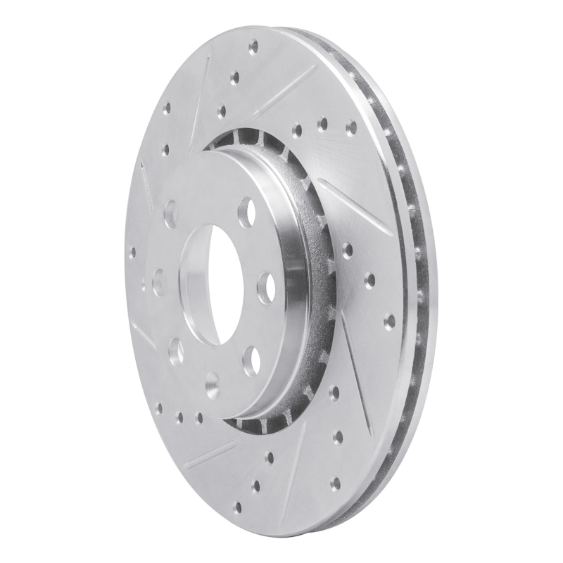 Picture of RNC Brake Rotor - Drill & Slot - R1 06-10 Fiat Punto (Mexico) Front Left Drilled & Slotted Silver Brake Rotor rnc631-92048L