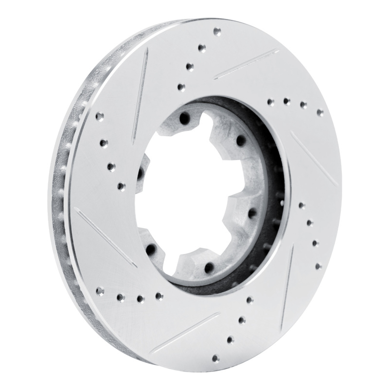 Picture of RNC Brake Rotor - Drill & Slot - R1 02-24 Nissan NV350 UrVan (Mexico) Front Left Drilled & Slotted Silver Brake Rotor rnc631-92052L