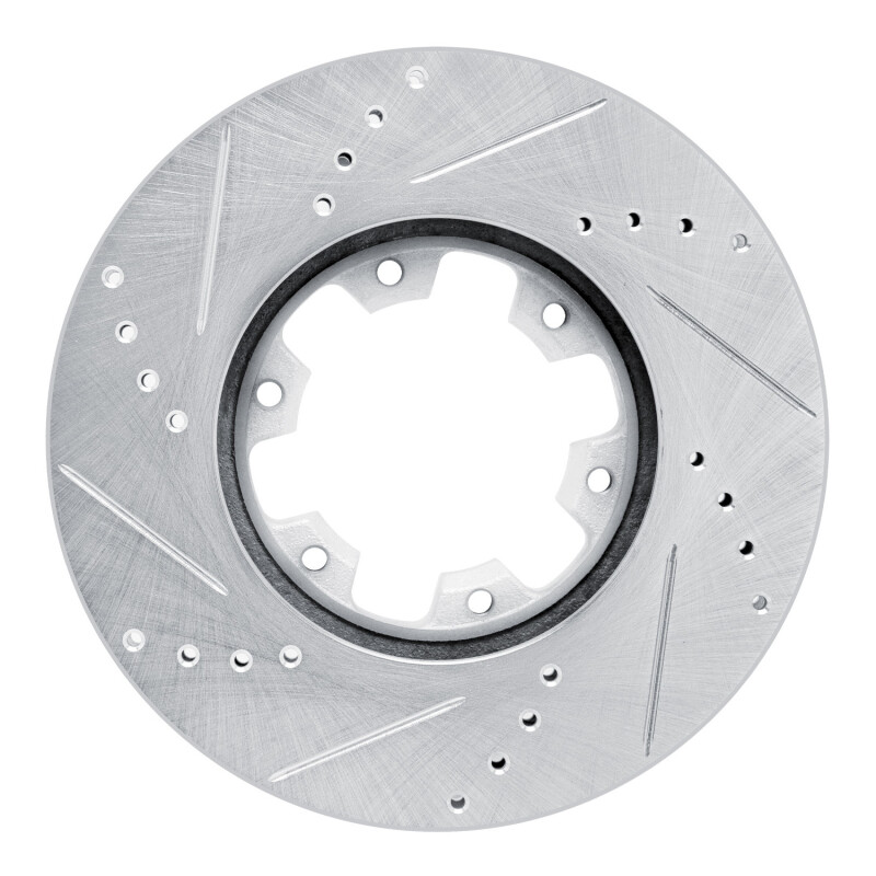Picture of RNC Brake Rotor - Drill & Slot - R1 02-24 Nissan NV350 UrVan (Mexico) Front Right Drilled & Slotted Silver Brake Rotor rnc631-92052R