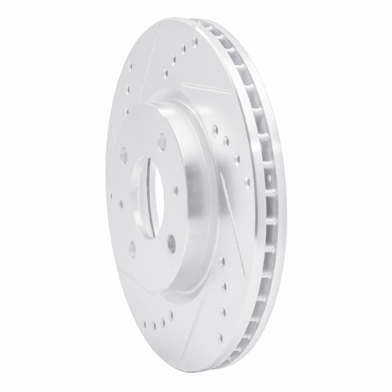 Picture of RNC Brake Rotor - Drill & Slot - R1 98-10 Dodge ATOS (Mexico) Front Left Drilled & Slotted Silver Brake Rotor rnc631-92079L