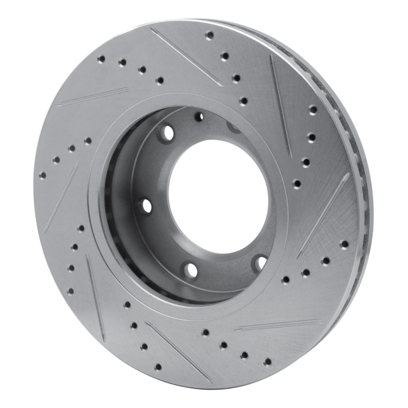 Picture of RNC Brake Rotor - Drill & Slot - R1 13-17 Ford Ranger (Mexico) Front Left Drilled & Slotted Silver Brake Rotor rnc631-92067L