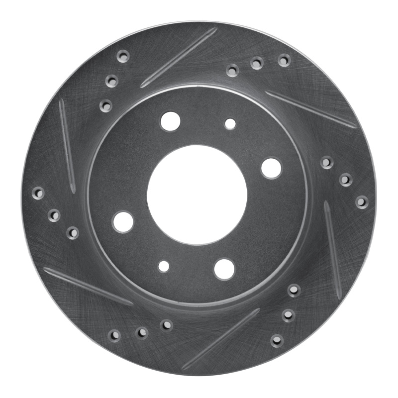 Picture of RNC Brake Rotor - Drill & Slot - R1 98-12 Dodge ATOS (Mexico) Front Left Drilled & Slotted Silver Brake Rotor rnc631-92073L