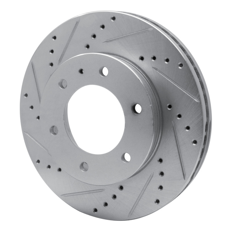 Picture of RNC Brake Rotor - Drill & Slot - R1 13-17 Ford Ranger (Mexico) Front Left Drilled & Slotted Silver Brake Rotor rnc631-92067L