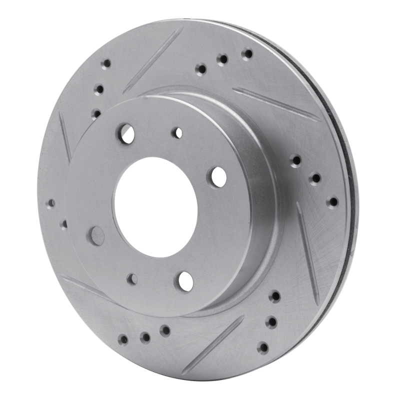 Picture of RNC Brake Rotor - Drill & Slot - R1 98-12 Dodge ATOS (Mexico) Front Left Drilled & Slotted Silver Brake Rotor rnc631-92073L