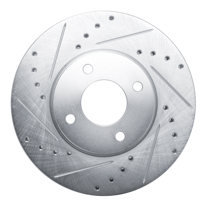 Picture of RNC Brake Rotor - Drill & Slot - R1 17-18 Chevrolet SPARK (Mexico) Front Left Drilled & Slotted Silver Brake Rotor rnc631-92098L