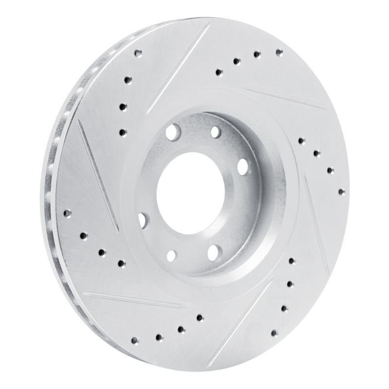 Picture of RNC Brake Rotor - Drill & Slot - R1 03-25 Peugeot Partner (Mexico) Front Left Drilled & Slotted Silver Brake Rotor rnc631-92090L