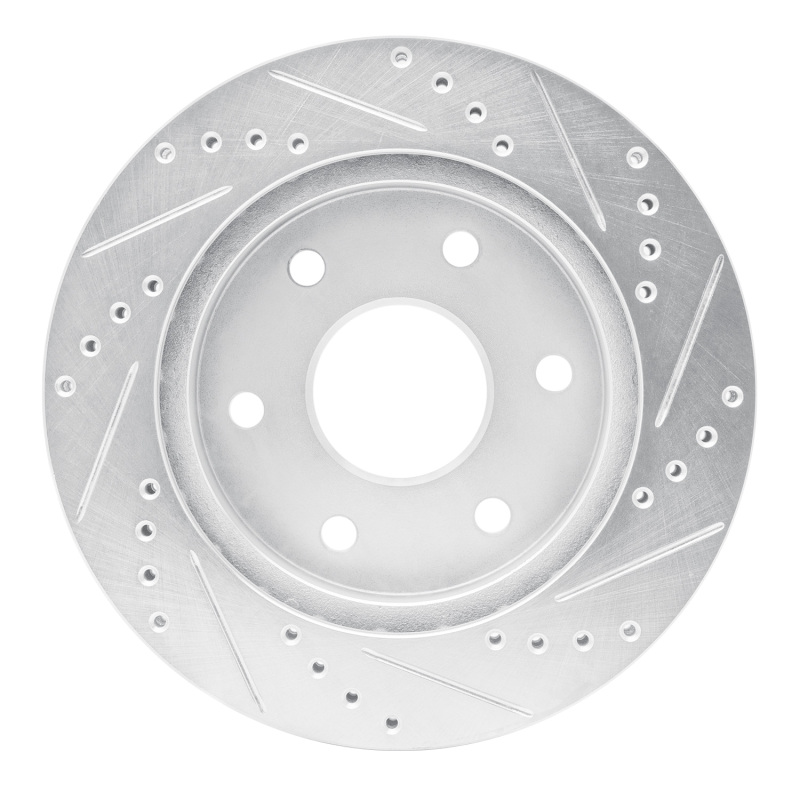 Picture of RNC Brake Rotor - Drill & Slot - R1 16-22 Nissan NP300 (Mexico) Front Left Drilled & Slotted Silver Brake Rotor rnc631-92107L