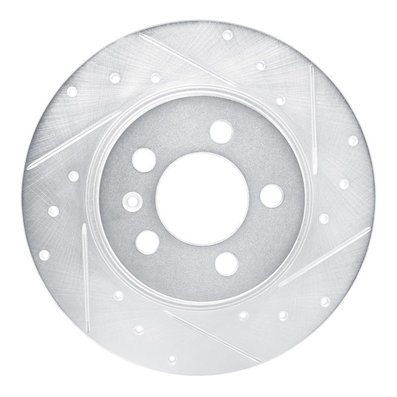 Picture of RNC Brake Rotor - Drill & Slot - R1 15-18 Audi A1 (Mexico) Rear Right Drilled & Slotted Silver Brake Rotor rnc631-92104R