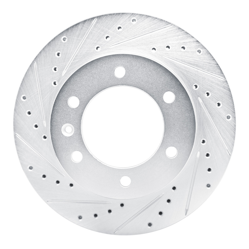 Picture of RNC Brake Rotor - Drill & Slot - R1 16-17 Chevrolet S10 Front Left Drilled & Slotted Silver Brake Rotor rnc631-92115L