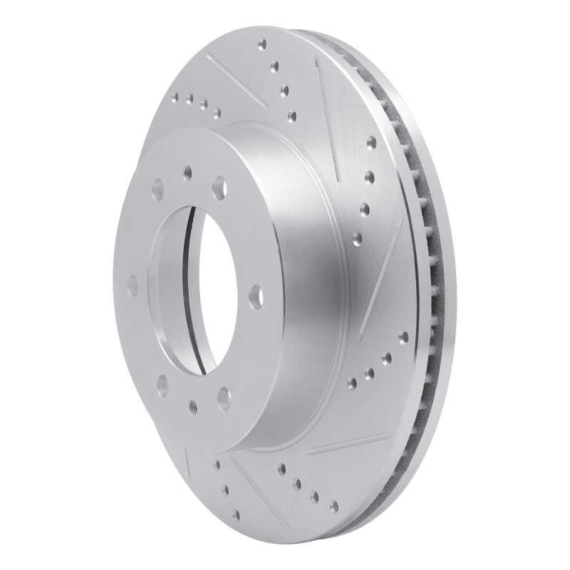 Picture of RNC Brake Rotor - Drill & Slot - R1 06-10 Hummer H3T Front Right Drilled & Slotted Silver Brake Rotor rnc631-93000R