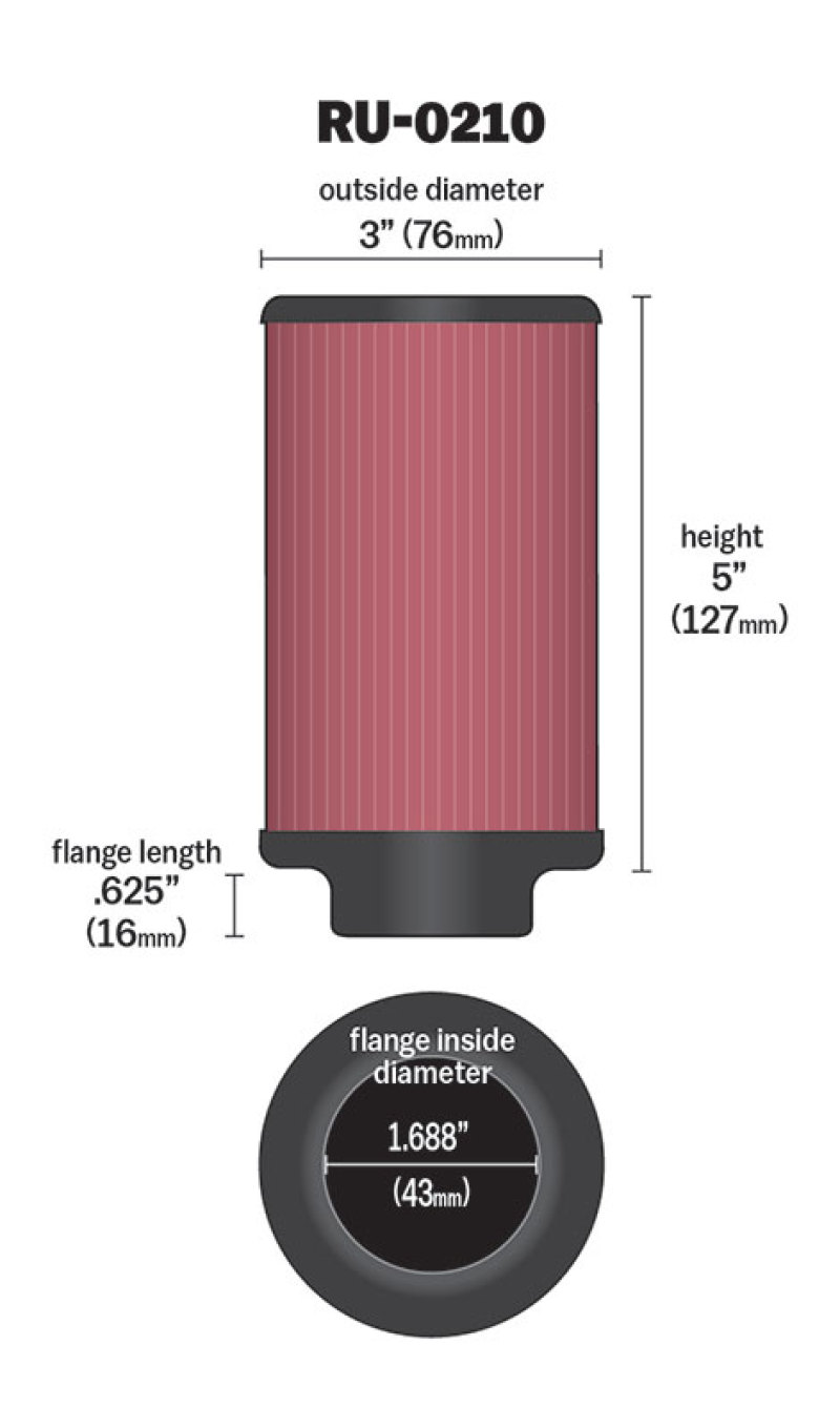Picture of K&N Engineering KN Universal Air Filter - RU-0210