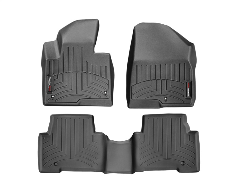 Picture of WeatherTech 13+ Hyundai Santa Fe Front and Rear Floorliners - Black