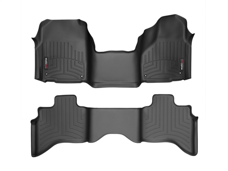 Picture of WeatherTech 12+ Dodge Ram Truck Front and Rear Floorliners - Over The Hump - Black